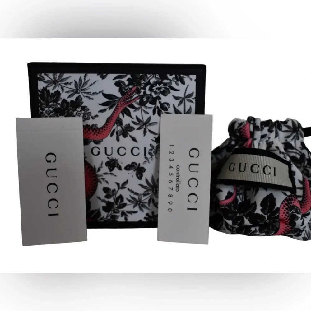 GUCCI “BRITT” G LOGO INTERLOCKING GG 925 STERLING SILVER BRACELET - Picture 3 of 3